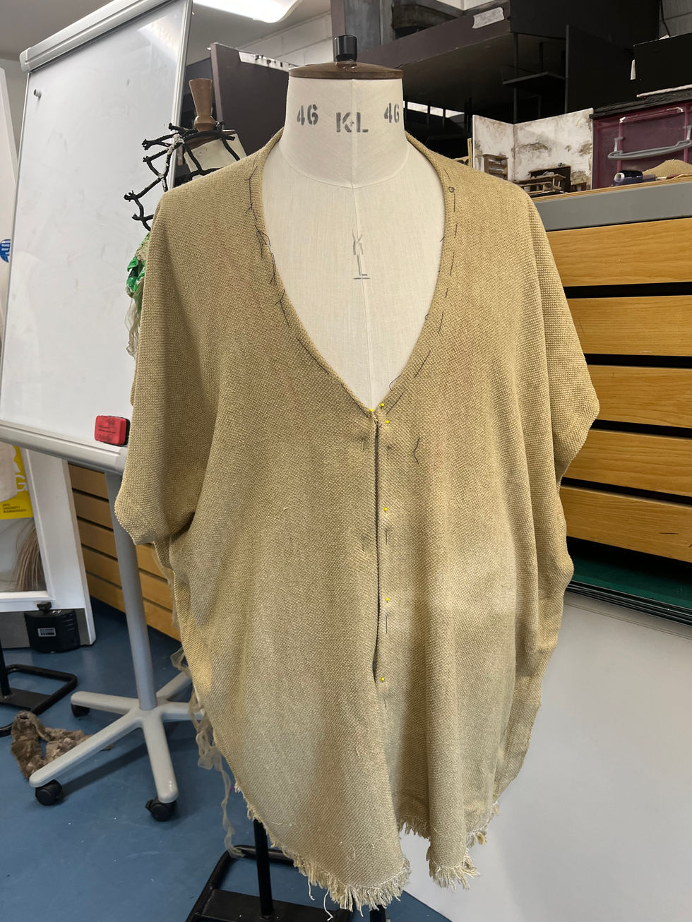 Working out the garments shape.