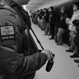 Trainees in the hallway at Blackline Simulations