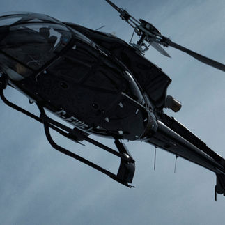 EC130 helicopter flyby at airsoft milsim