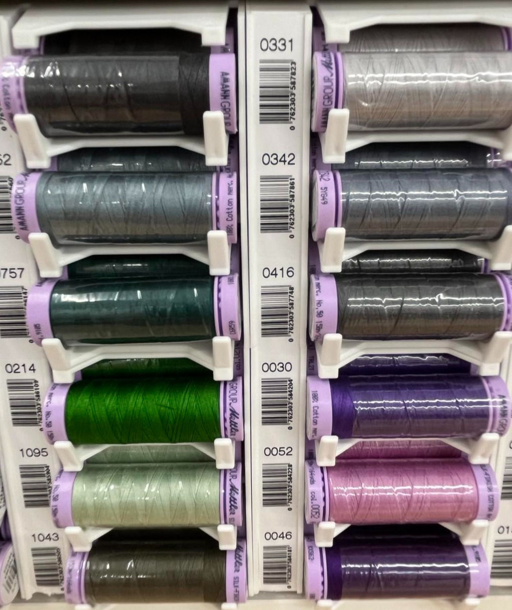 (Greens-Purples) Mettler 50 wt Silk Finish Cotton Thread