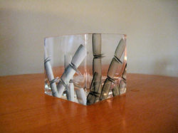 Glass Bamboo Vase, $8