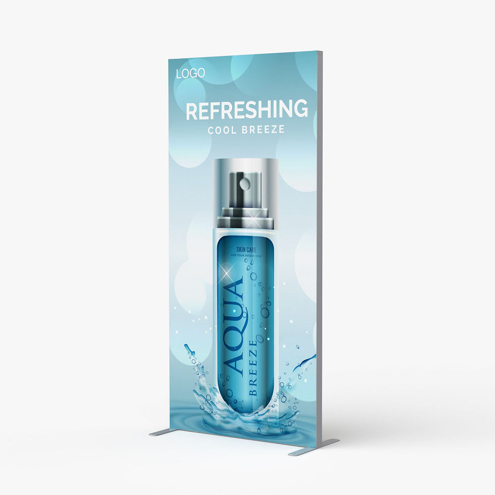 Aqua Breeze branding solution banner display