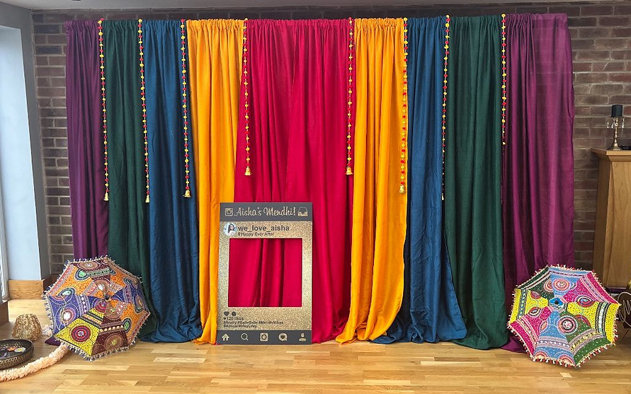 mehndi night backdrop