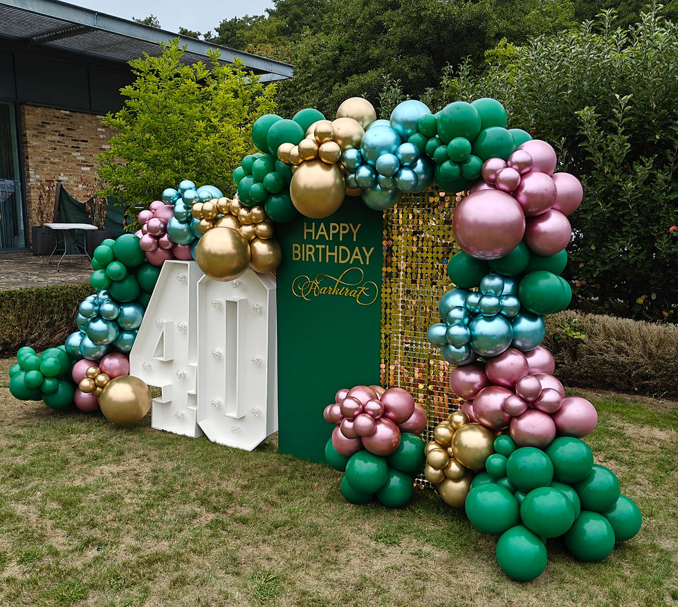 40th Birthday celebration
40th birthday decor
ditton manor decor