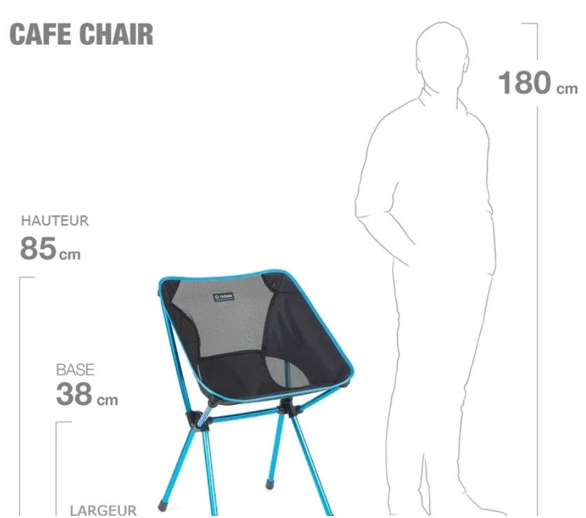 Miniature : CHAISE CAMPING HELINOX BLACK/BLUE