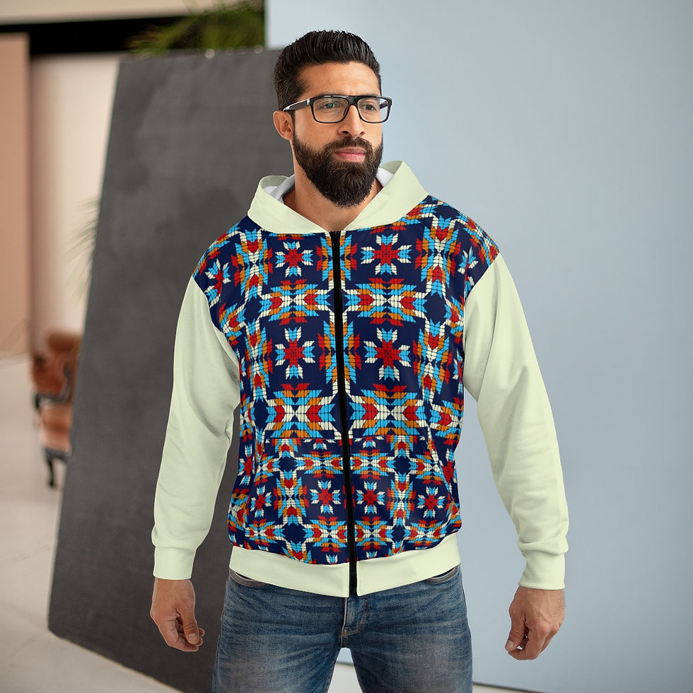 Thumbnail: Digital Ritual (AOP Unisex Zip Hoodie)