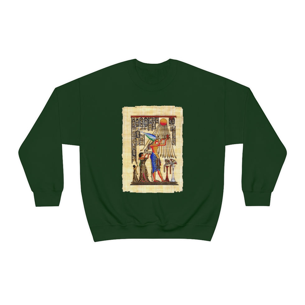 Thumbnail: Akhenaten & Nefertiti (Unisex Crewneck Sweatshirt)