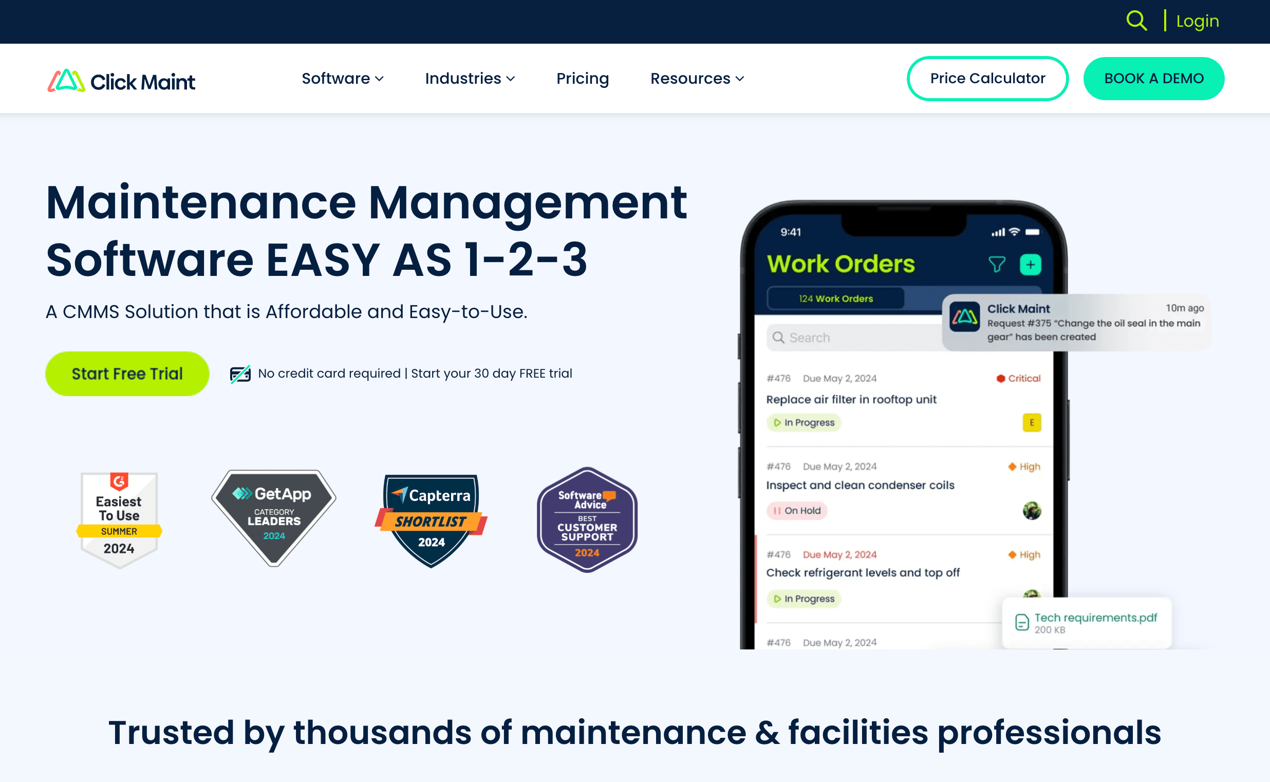 Click Maint CMMS review