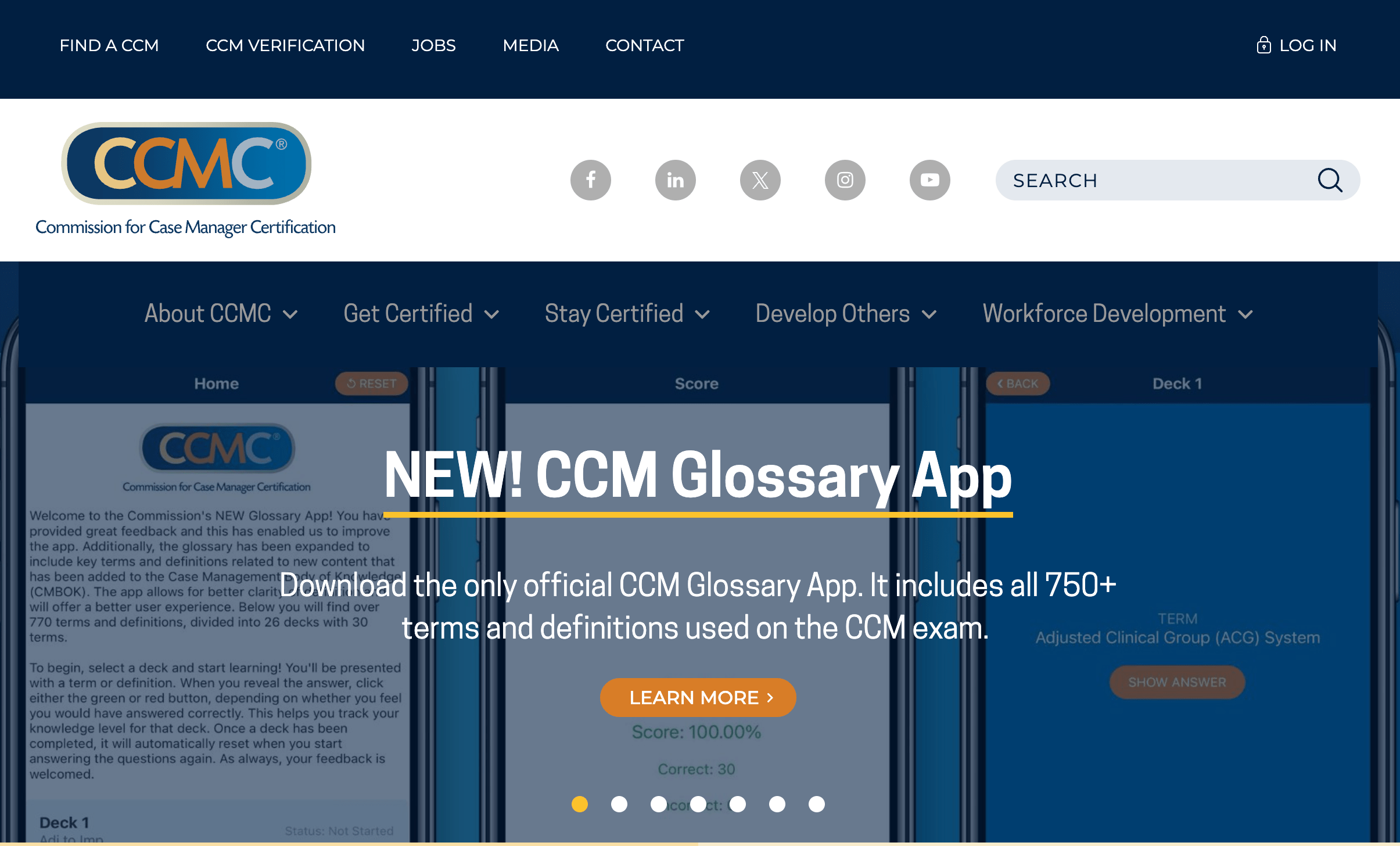 Commission for Case Manager Certification (CCMC) review