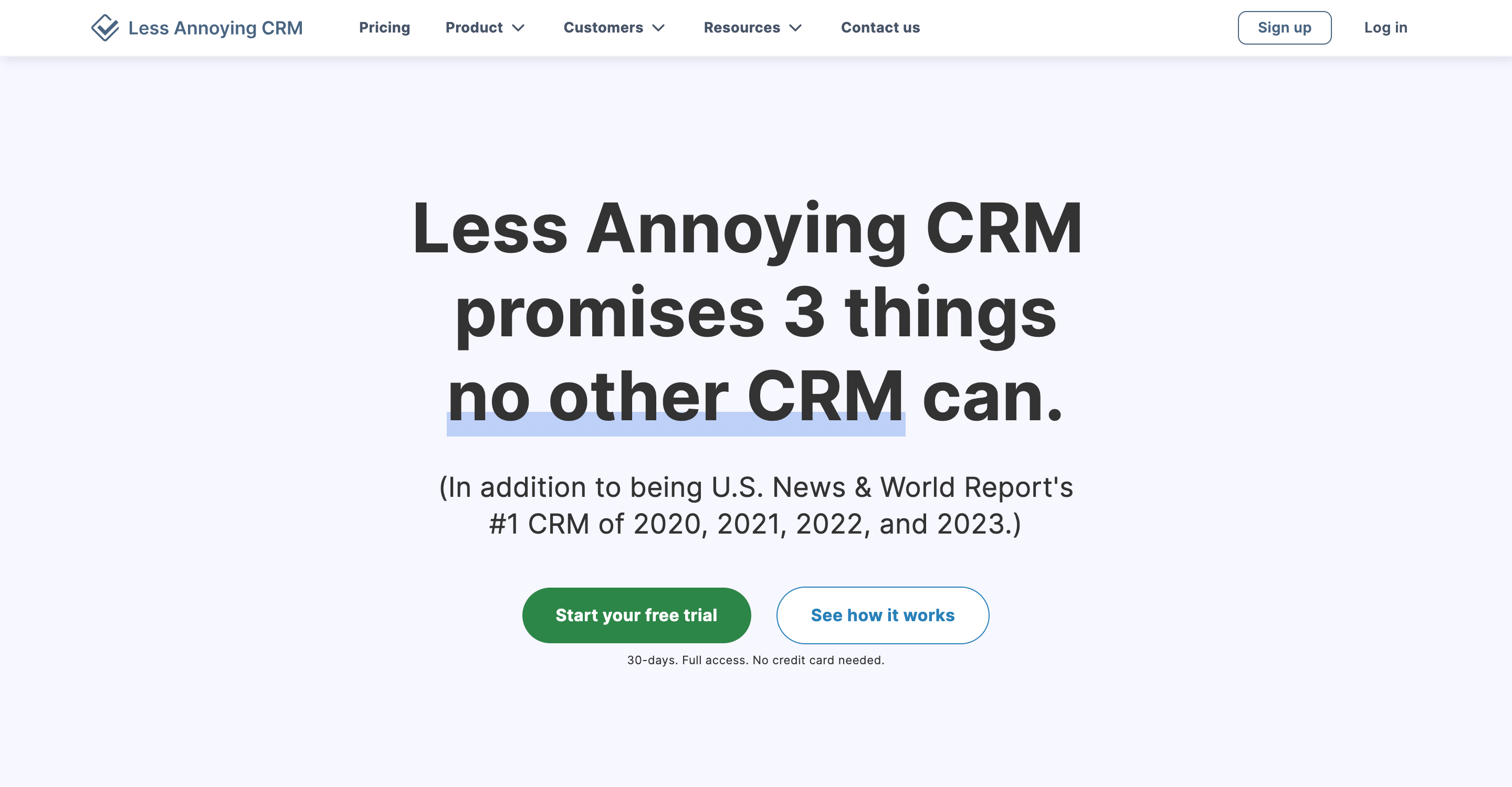 Less Annoying CRM review