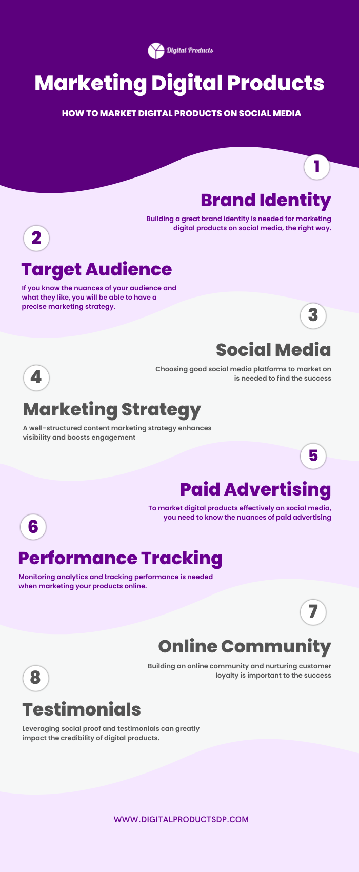 Marketing Digital Products infographic
