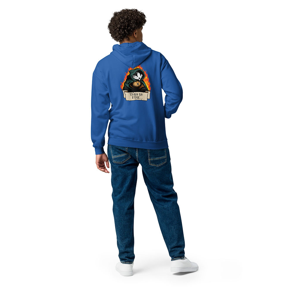 Thumbnail: This is Fine - Unisex heavy blend zip hoodie