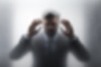 Man Looking Through Frosted Glass
