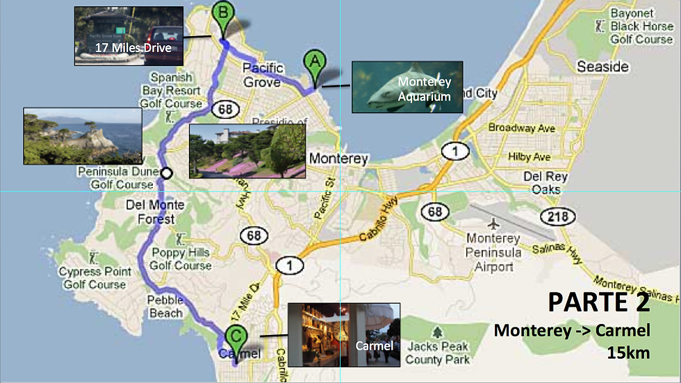A estradinha da 17 Miles Drive é assim....