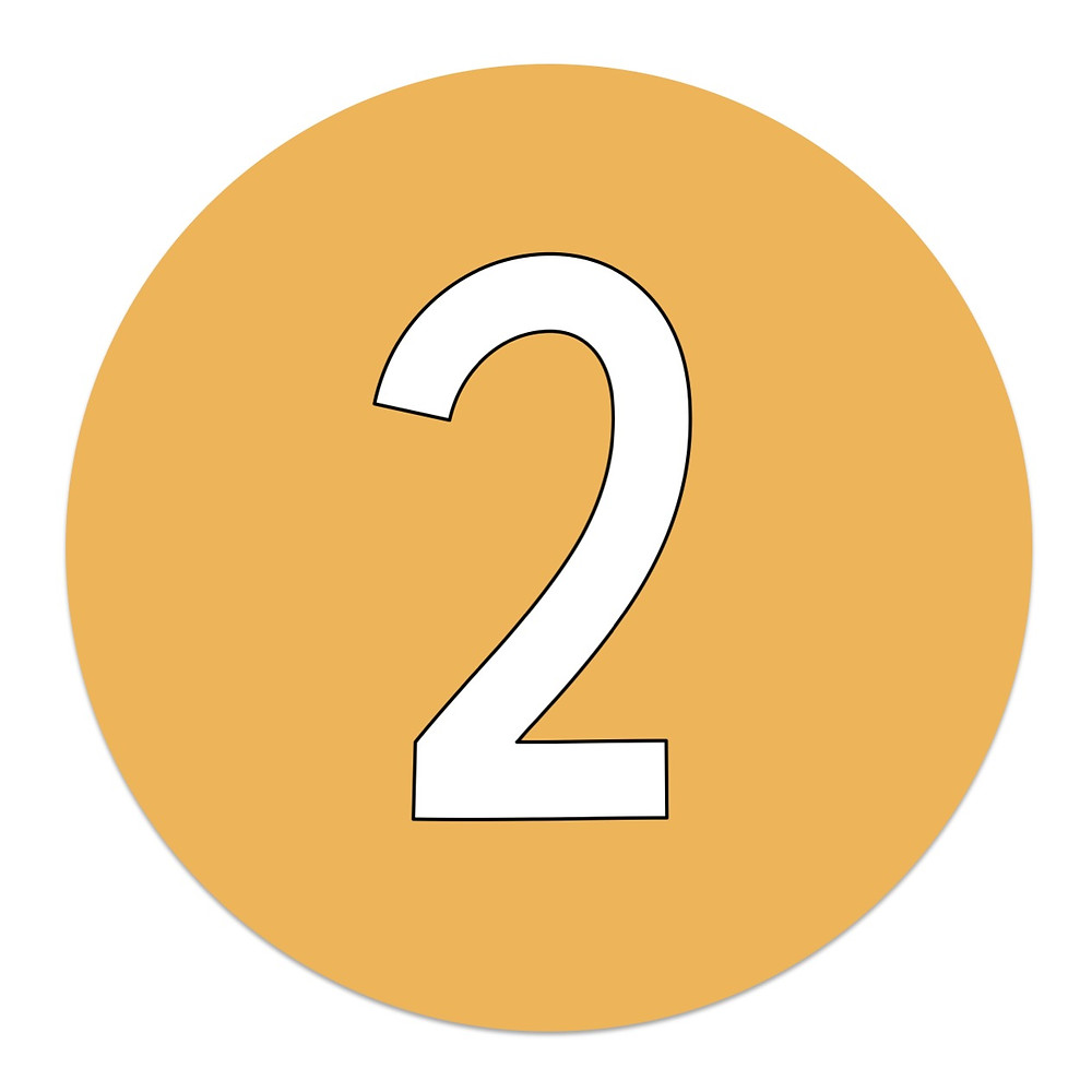 Yellow circle with number 2