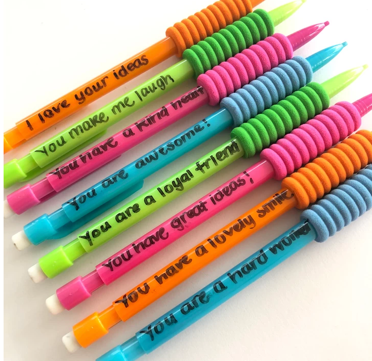 Pencils with individual messages