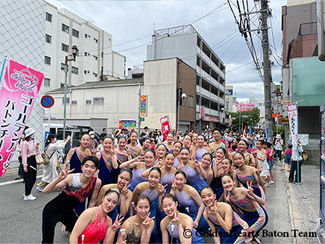 博多どんたくパレードゴールデンハーツバトンチーム福岡市