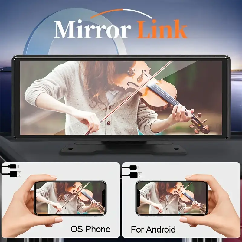 Thumbnail: 10.26'' Android Auto / Apple Car Play - Car Screen with Bluetooth & Media Player