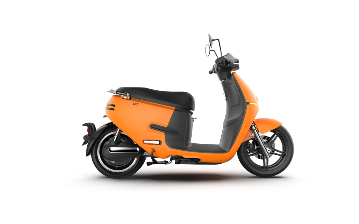 Horwin EK1 orange, Seitenansicht