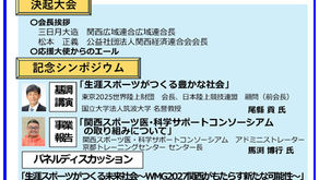 【参加者募集・伊達公子氏やパラリンピアンをお迎えいたします!】12/15(月)ワールドマスターズゲームズ2027関西決起大会&記念シンポジウム開催