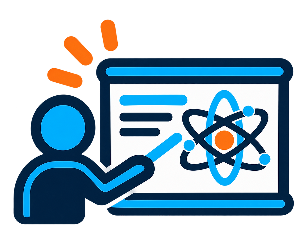 Teacher Presenting Atom Diagram.png