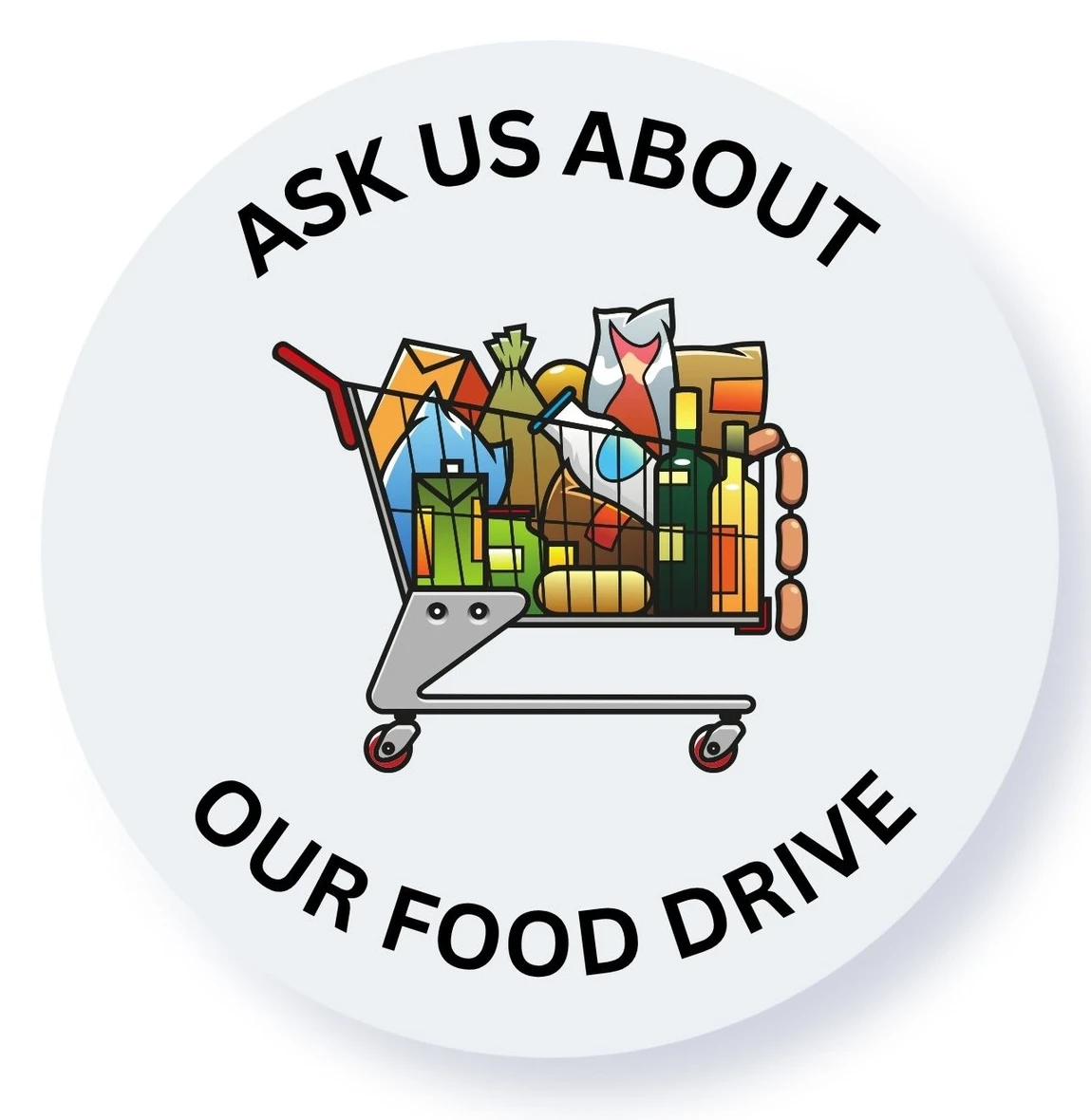 food drive grocery cart for chiropractic and healthcare facilities