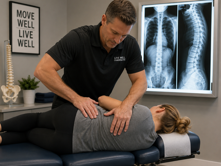 doctor of chiropractic adjusting the spine
