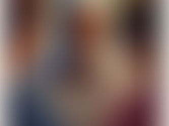 two suburban teens with an elderly gentleman on thanksgiving day