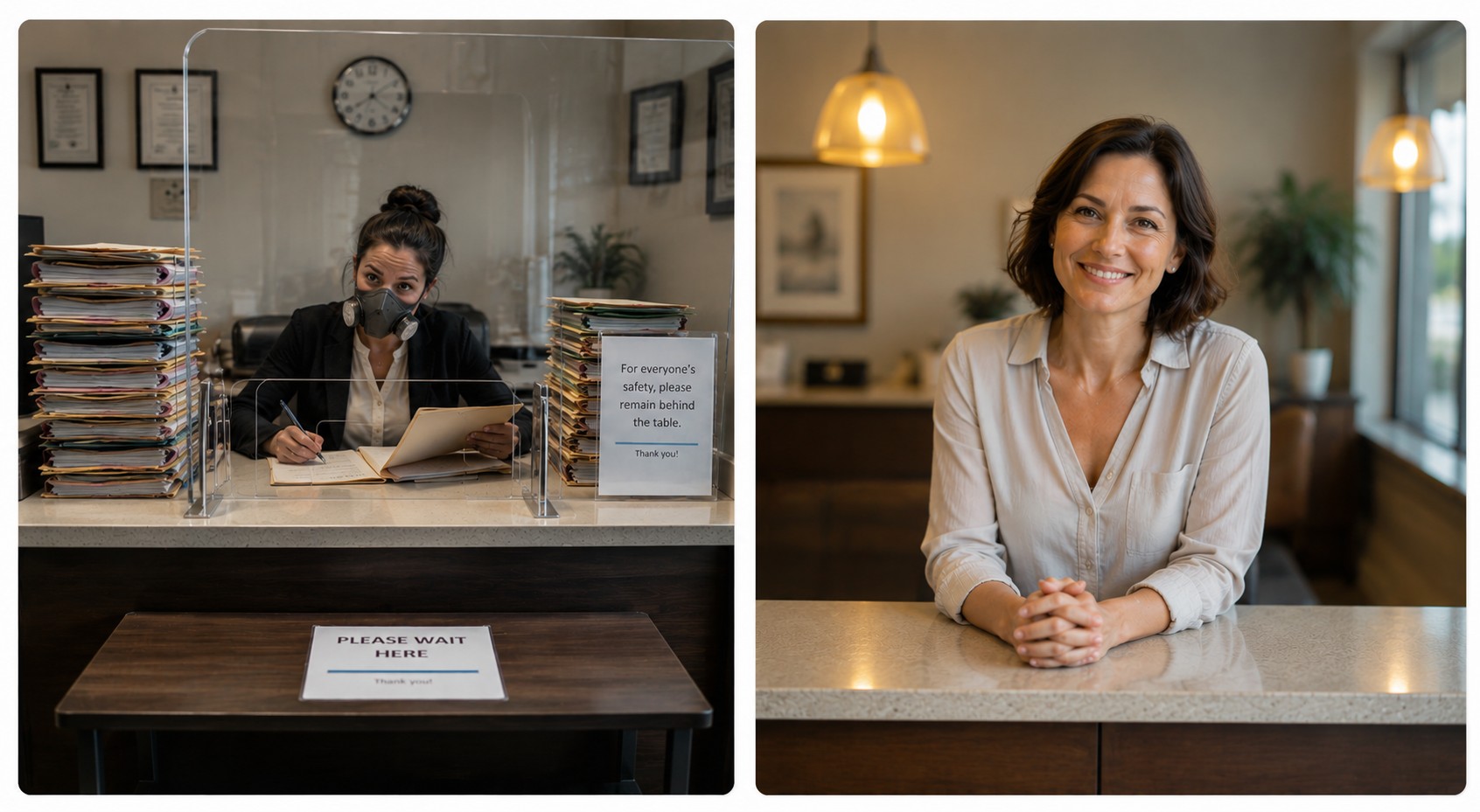 front desk comparison in the chiropractic office