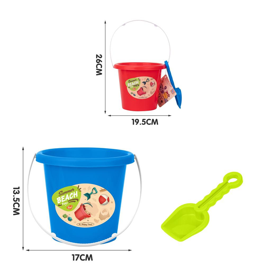 BE0154 The Beach Bucket with Spade ASST
