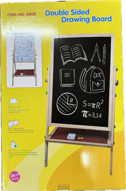 ST0095-1  Bxd Double Sided Black and White Drawing Board/Acc 70x45cm