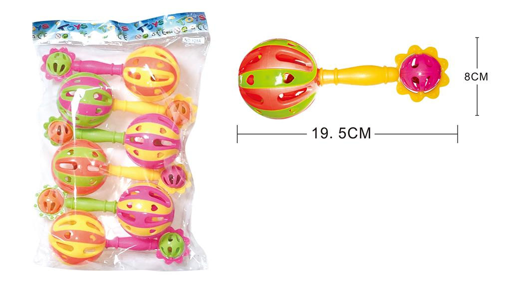 BA0027  Toys Rattles 6 Pce/pkt