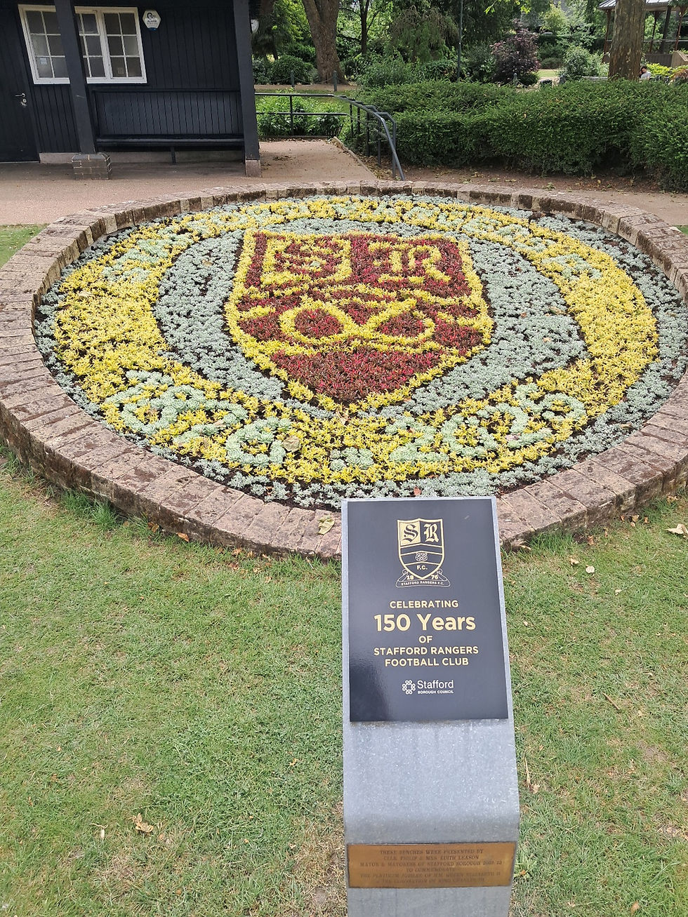 Flower display in Victoria Park (Credit: Stafford Bulletin)