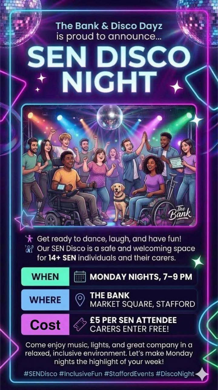 SEN Disco Night at The Bank Stafford