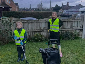 Community litter picks across Stafford help 10-year-old Edie raise money for Caudwell Children