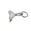Thumbnail: Angled view of sterling silver whale tail pendant charm
