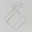 Thumbnail: Sterling silver open square earrings displayed at an angle on stand.