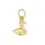 Thumbnail: Side angled view of 9ct yellow gold duck charm pendant