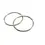 Thumbnail: Pair of interlocked 20mm sleeper hoops in polished white gold