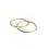 Thumbnail: Pair of solid 12mm 9ct gold sleeper earrings lying flat on white background