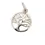 Thumbnail: Silver Tree of Life pendant angled view – round charm with cut-out tree design