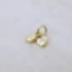 Romantic 9ct yellow gold double heart charm engraved with ‘You & Me’