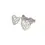 Thumbnail: Lightweight sterling silver filigree heart stud earrings set