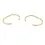 Thumbnail: Solid gold 14mm hoop sleeper earrings shown open clasp