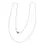 Thumbnail: Slim 9ct white gold curb chain necklace shown laid out in full length