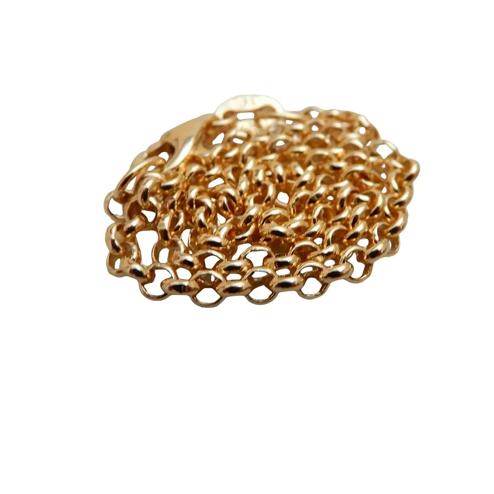 Thumbnail: Coiled 2.4mm belcher bracelet in solid yellow gold with polished finish