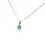 Thumbnail: 9ct yellow gold necklace with blue topaz teardrop pendant on white background