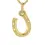 Thumbnail: Close-up of 9ct yellow gold horseshoe pendant with polished finish on chain