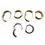Thumbnail: Collection of 9ct gold huggie earrings displayed in group layout