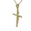 Thumbnail: Angled back hollow crucifix pendant in 9ct yellow gold